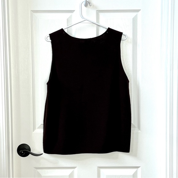 ⭐️ Eileen Fisher 100% Wool Knit Tank Top Brown LARGE - Picture 11 of 11